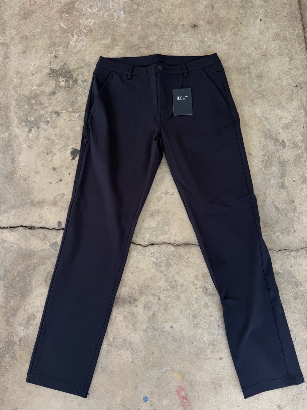 BYLT Men's Navy Drop Cut Everyday Pant